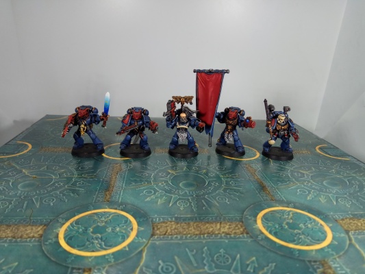 Warhammer 40k Space Wolves Command Squad x5 (Painted)