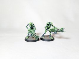 Warhammer 40k Necron Warriors x10 (Pro-Painted Green)