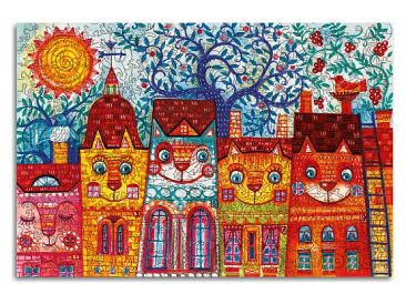 Пазл "Усатая улица"