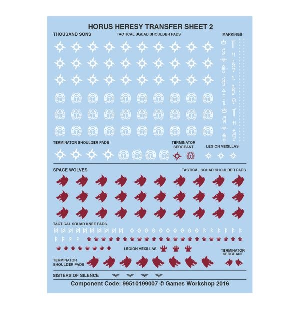The Horus Heresy: Burning of Prospero Transfer Sheet
