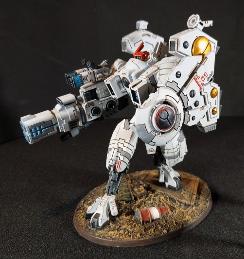 Warhammer 40k Tau Empire XV104 Riptide Battlesuit (Tau Army item №1/9, Pro-Painted)