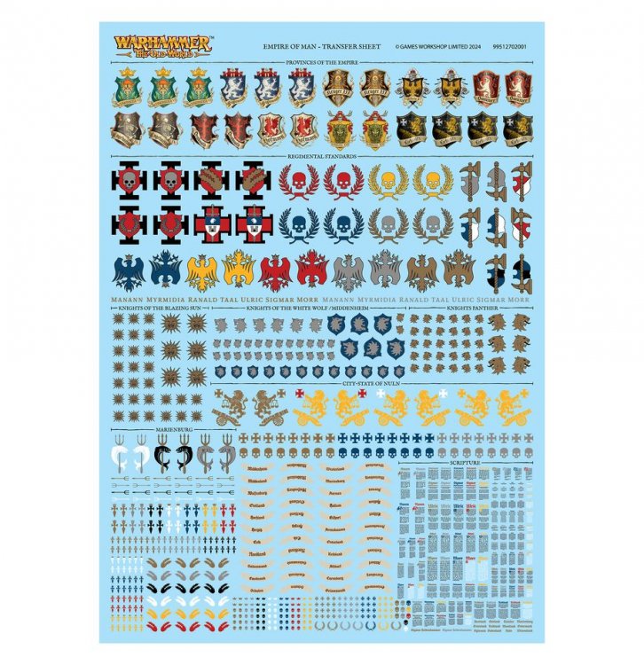 Empire Of Man Transfer Sheet (GW Direct)