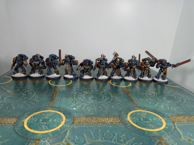 Warhammer 40000 Space Wolves Wolves Pack x10 (Painted)