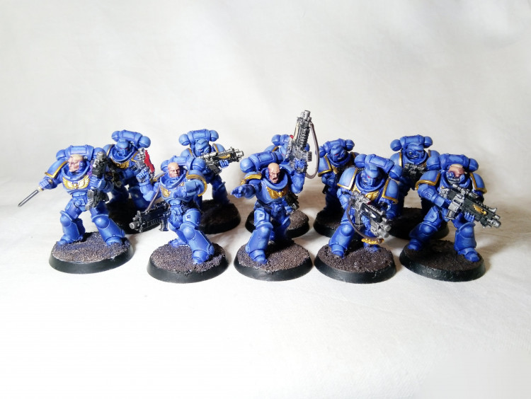 Warhammer 40000 Space Marine Ultramarines Primaris Intercessors x10 (Pro-Painted)
