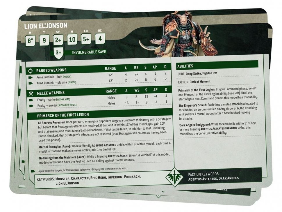 Купить Datasheet Cards Dark Angels (предзаказ 2024, Warhammer 40k