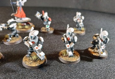 Warhammer 40k Tau Empire Ethereal and 10 Pathfinders (Tau Army item №4/9, Pro-Painted)