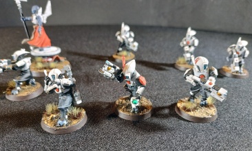 Warhammer 40k Tau Empire Ethereal and 10 Pathfinders (Tau Army item №4/9, Pro-Painted)