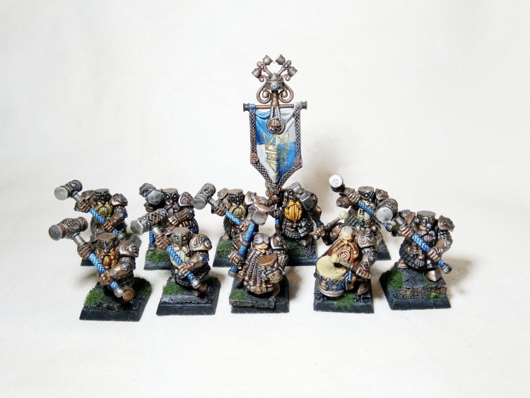 Warhammer Fantasy Battles Age of Sigmar Dwarf Hammerers x10 (Pro-Painted)