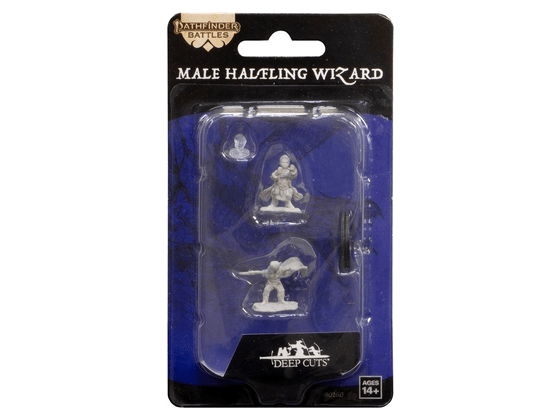 Pathfinder Battles Deep Cuts: Male Halfling Wizard