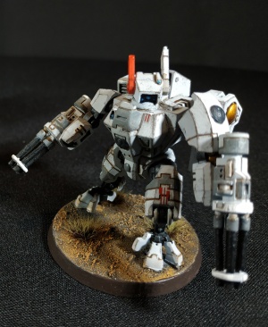 Warhammer 40k Tau Empire XV8 Crisis Battlesuits x3 (Tau Army item №5/9, Pro-Painted)