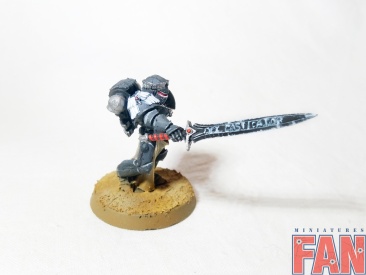 Warhammer 40k Space Marine Black Templars Empreror's Champion (Pro-Painted)