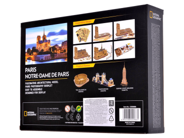 3D пазл National Geographic Нотр-Дам-де-Пари, 128 деталей