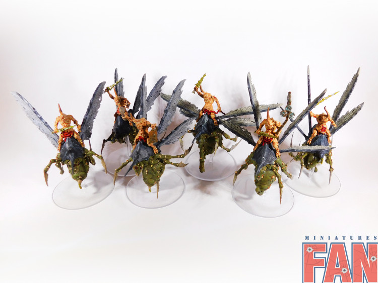 Warhammer Age of Sigmar Maggotkin of Nurgle Plague Drones x6 (Pro-Painted)