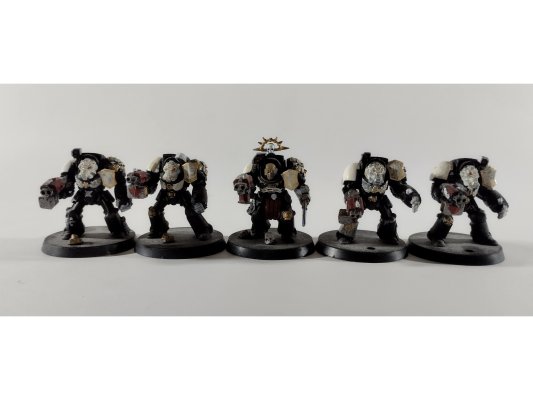 Assault on Black Reach Space Marine Terminator Squad x5 (б/у, Painted)