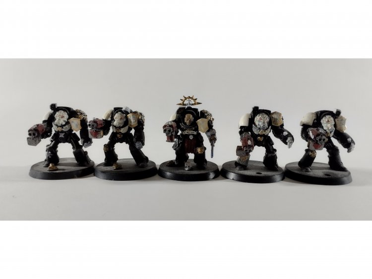 Assault on Black Reach Space Marine Terminator Squad x5 (б/у, Painted)