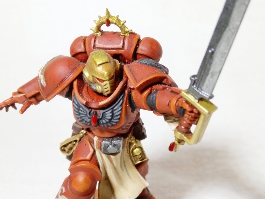 Warhammer 40k Space Marine Blood Angels Lieutenant Tolmeron x1 (Pro-Painted)