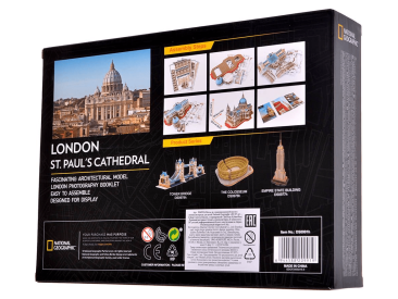 3D пазл National Geographic Собор Святого Павла, 107 деталей