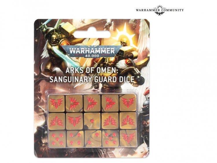 Arks of Omen: Sanguinary Guard Dice Set (предзаказ 2023, Warhammer 40k)