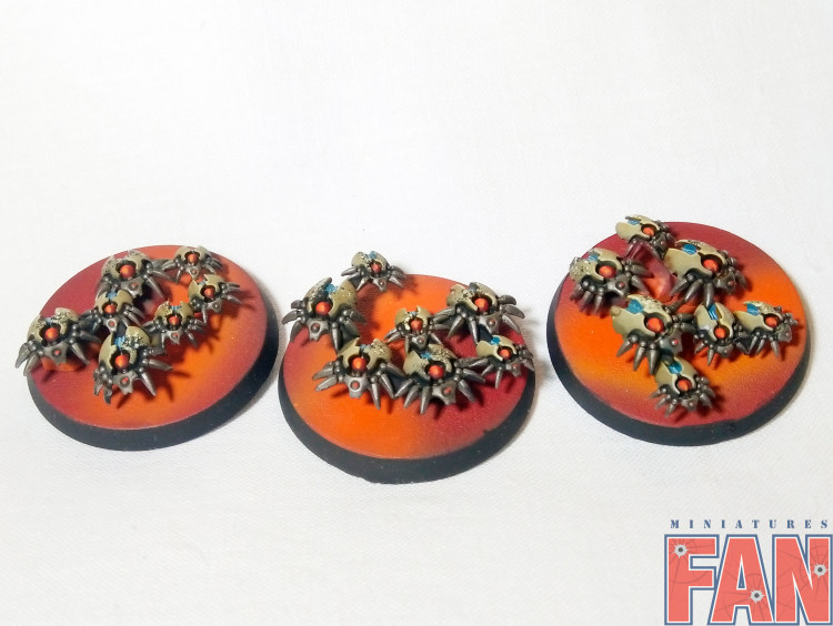 Warhammer 40000 Necron Canoptek Scarab Swarms x3 (Pro-Painted)