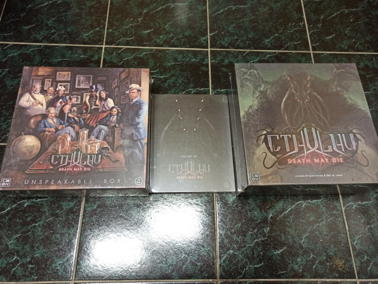 Cthulhu: Death May Die + Kickstarter Exclusives Unspeakable Box and Art Book