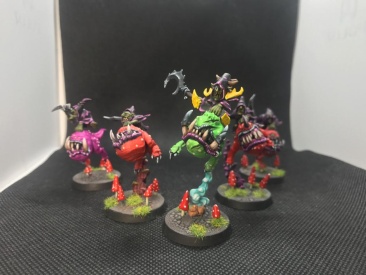 Warhammer Age Of Sigmar Gloomspite Gitz Squig Hoppers x5 (Pro-Painted)