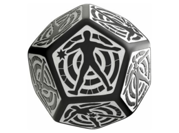 Игральный кубик D12 Hit Location, Black/White