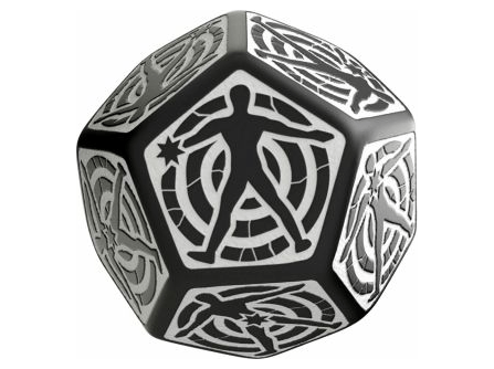 Игральный кубик D12 Hit Location, Black/White