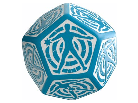 Игральный кубик D12 Hit Location, Blue/White