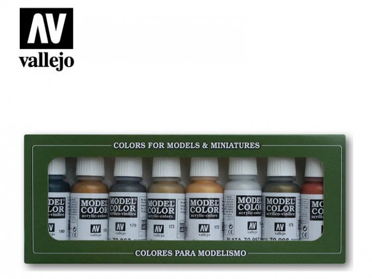 Набор красок Vallejo Model Color: Metallic Colors 70.118