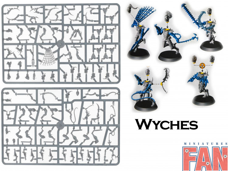Warhammer 40000 Drukhari Wyches x10 new on sprue (Уценка)