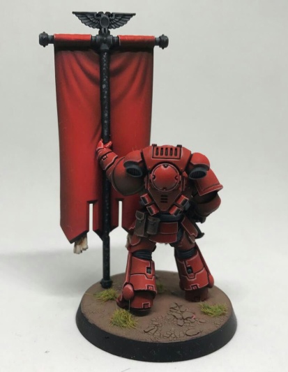 Warhammer 40k Blood Angels Primaris Space Marine Ancient x1 (Painted)