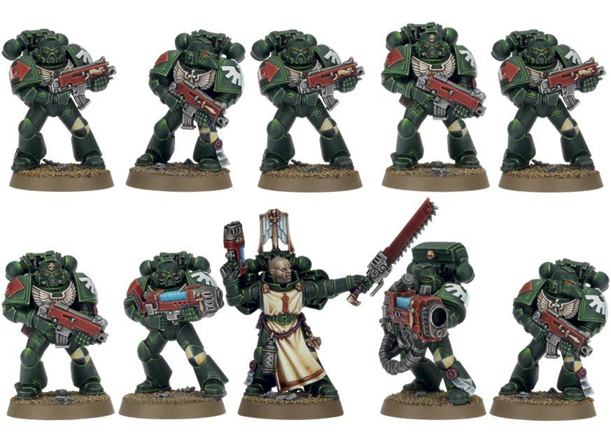 Вархаммер дарк. Dark Angels Warhammer 40.000 миниатюры. Tactical Squad Warhammer 40000. Warhammer 40 000 тёмные ангелы миниатюры. Темная месть Warhammer 40000.