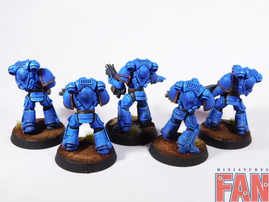 Warhammer 40k Space Marine Ultramarines Intercessor x5 (Pro-Painted)