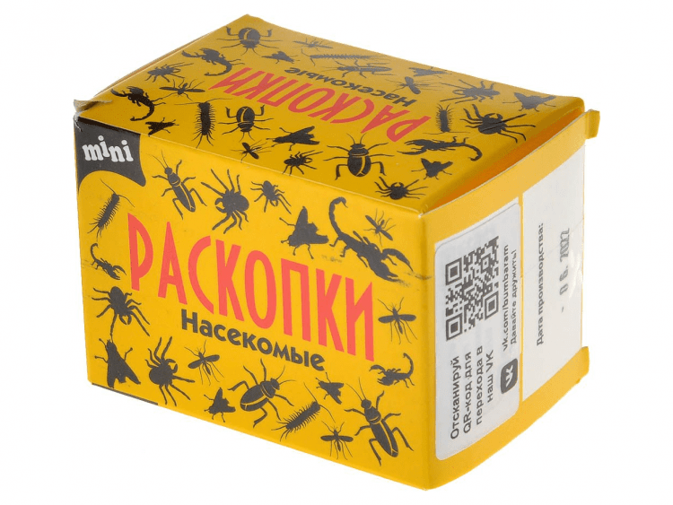 Мини набор для проведения раскопок "Насекомые мини"