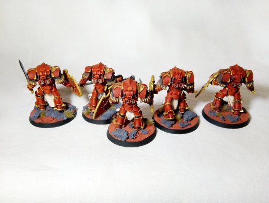 Warhammer 30k Forgeworld Blood Angels Crimson Paladins x5 (Pro-Painted)