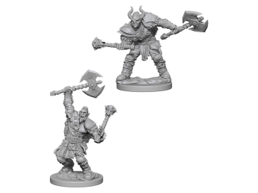 Pathfinder Battles Deep Cuts: Half-Orc Male Barbarian