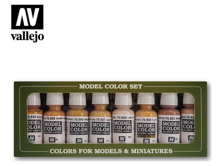 Набор красок Vallejo Model Color: Faces & Skintones 70.124