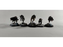 Space Wolves Fenrisian Wolves x5 (б/у, Painted)