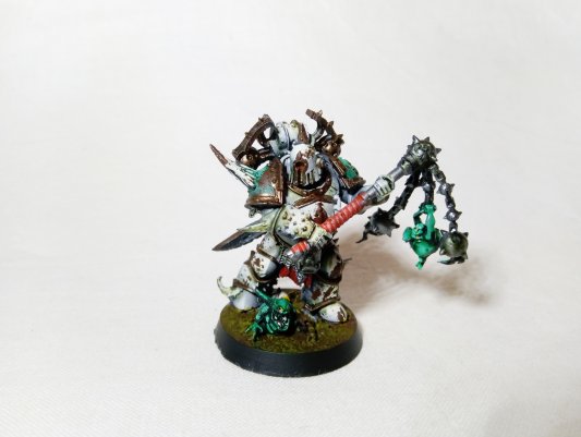 Warhammer 40k Series 3 Death Guard Plague Marine with Flail (Pro-Painted)