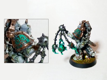 Warhammer 40k Series 3 Death Guard Plague Marine with Flail (Pro-Painted)