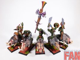 Warhammer Age Of Sigmar Savage Boarboys / Maniaks x5 (Pro-Painted)