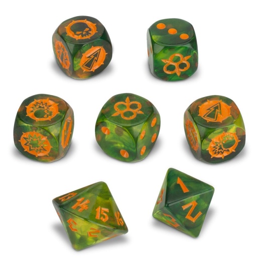 Blood Bowl Nurgle Team Dice Set 99220901001 (Limited, OOP, New Unopened)