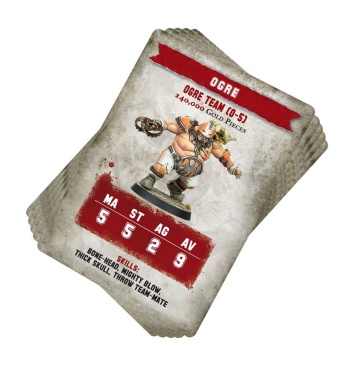Blood Bowl Ogre Team Game Card Pack