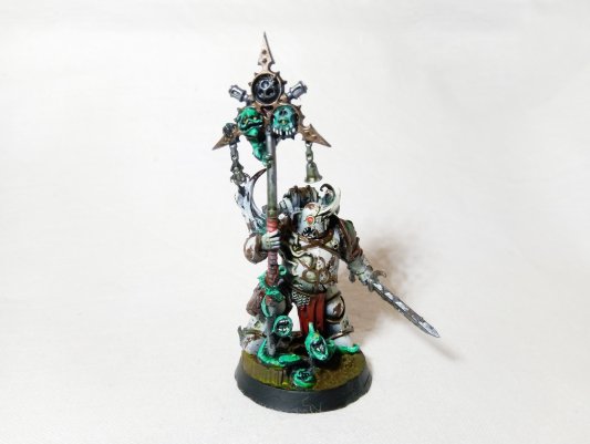 Warhammer 40k Death Guard Plague Marine Icon Bearer (Pro-Painted)