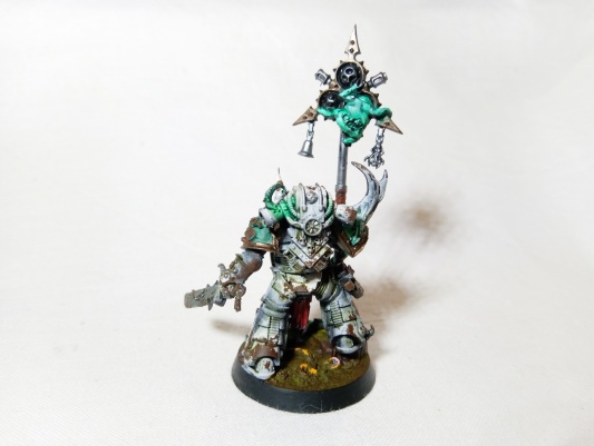 Warhammer 40k Death Guard Plague Marine Icon Bearer (Pro-Painted)