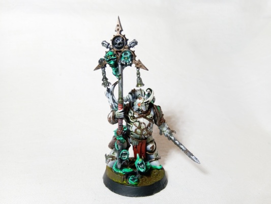 Warhammer 40k Death Guard Plague Marine Icon Bearer (Pro-Painted)