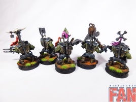 Warhammer 40k Space Orks Nobz x5 (Pro-Painted)