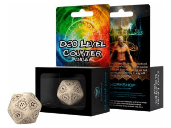 Игральный кубик D20 Level Counter, Beige/Black