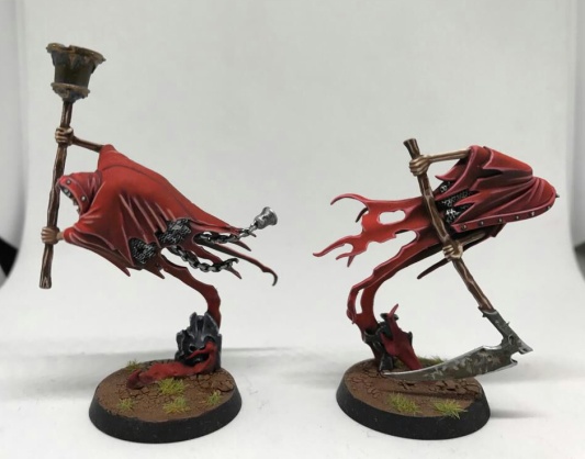 Age of Sigmar Nighthaunt Grimghast Reapers x4 (Pro-Painted, Mint Dragon 2018 3-rd place)