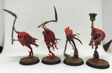 Age of Sigmar Nighthaunt Grimghast Reapers x4 (Pro-Painted, Mint Dragon 2018 3-rd place)